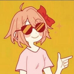 A meme redraw of the Drake yes/no format. It is Sayori from Doki Doki Literature Club. She is wearing sunglasses.